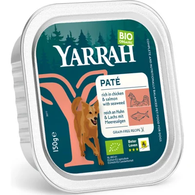 Yarrah Bio Hondenvoer Paté Kip&Zalm 150 gr