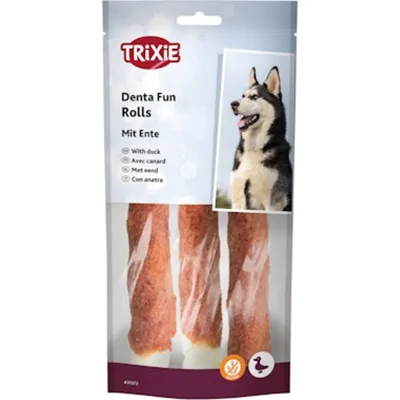 Trixie Denta Fun Duck Chewing Rolls - 17 cm - 3 x 140 g