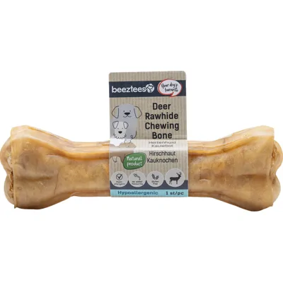 Beeztees Hertenhuid Kauwbot - 17 cm
