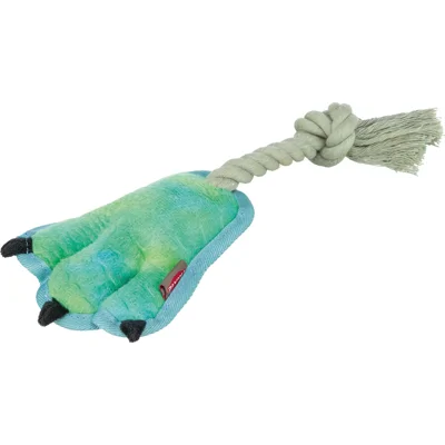 Trixie Klauw aan touw - Blauw/groen - 22 cm