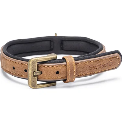 Beeztees Balacron Ax kunstleer bruin halsband hond 29-35cm x 15mm