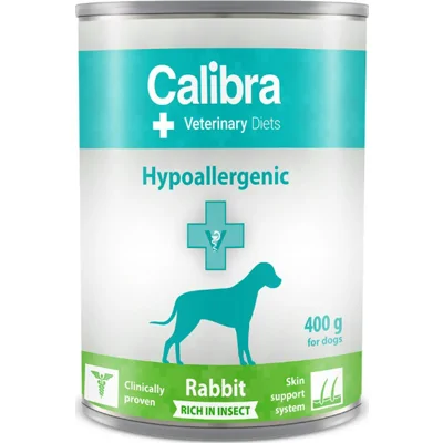 Calibra Veterinary Diets Hypoallergenic Konijn & Insect natvoer hond 400gr