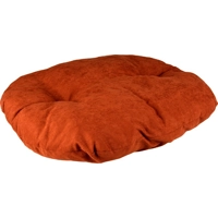 Duvo+ kussen ovaal velvet copper rood/wit S - 66x48x6