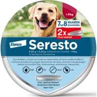 Seresto teken- en vlooienband hond vanaf 8kg 2-pack 70cm