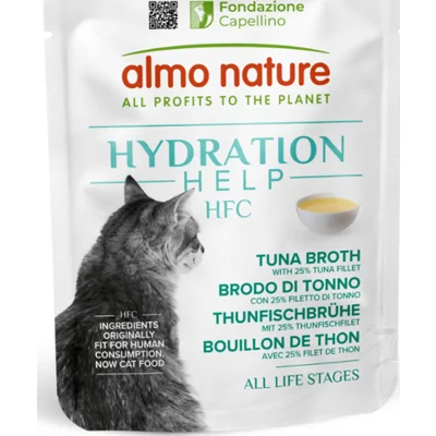 Almo Nature HFC Hydration Help tonijnbouillon met tonijnfilet natvoer kat (50 g) 24 x 50 g
