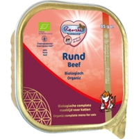 Renske Biologisch Graanvrij vers gestoomd rund natvoer kat (kuip) 19 x 85 g