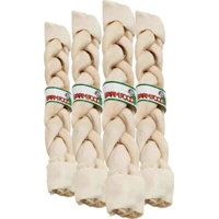 4x Farm Food Rawhide Dental Braided Stick XL