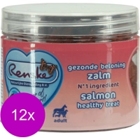 12x Renske Gezonde Beloning Hartjes Hondensnack Zalm 100 gr
