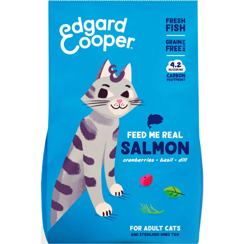 6x Edgard&Cooper Kattenvoer Adult Zalm 325 gr