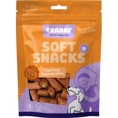 Braaaf Sticks Hondensnack Tonijn - Pompoen - Selderij 85 gr