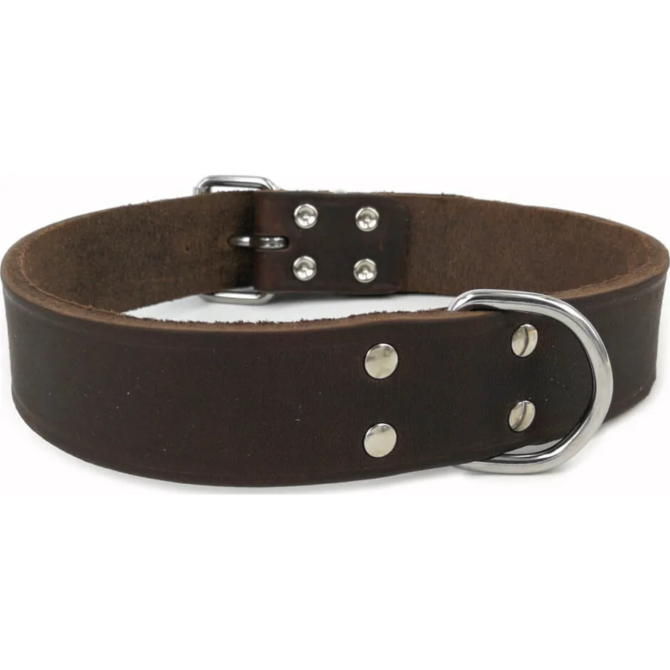 Leren Halsband Bruin 50 cm x 20 mm