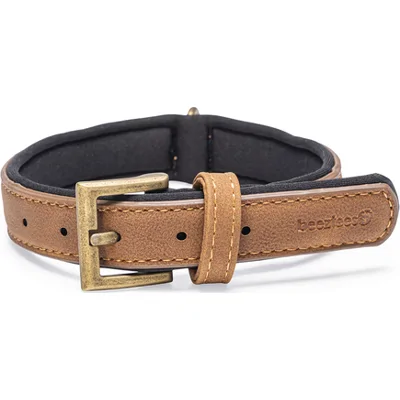 Beeztees Balacron Ax kunstleer bruin halsband hond 31-39 cm x 20mm