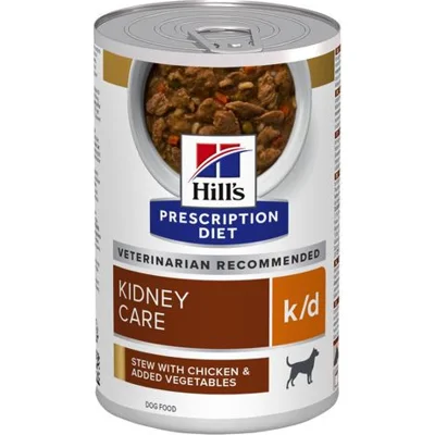 Hill's Prescription Diet K/D Kidney Care Stoofpotje Hond met Kip & Groenten 12x354g blik