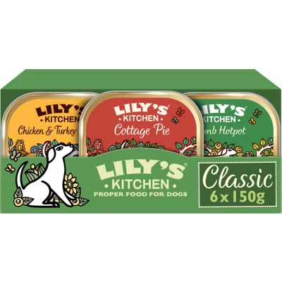 Lily's Kitchen Classic Dinners Multipack Adult natvoer hond 6 x 150 gram