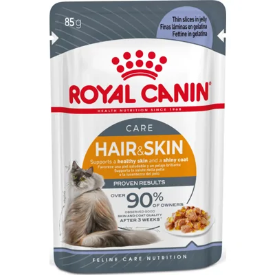 Royal Canin Care Hair & Skin Care in Jelly natvoer kattenvoer zakjes 12 x 85 gram