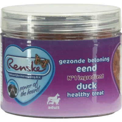 Renske Gezonde Beloning hartjes eend hondensnack 300 g