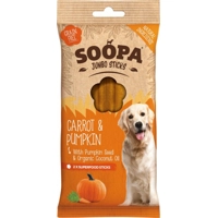 Soopa Jumbo Dental Sticks met wortel & pompoen voor de hond Per 2