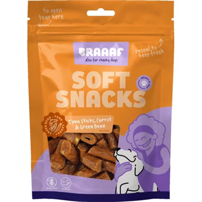 Braaaf Sticks Hondensnack Tonijn - Wortel - Sperzieboon 85 gr