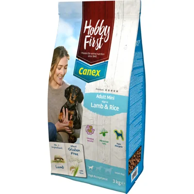 HobbyFirst Canex Adult Hondenvoer Lamb&Rice Mini 3 kg