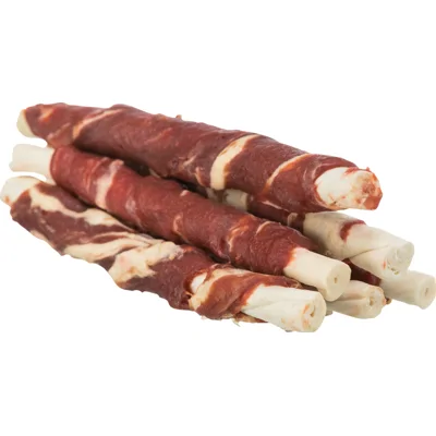 Trixie Denta Fun Marbled Beef Chewing Rolls - 17 cm - 3 stuks/140g