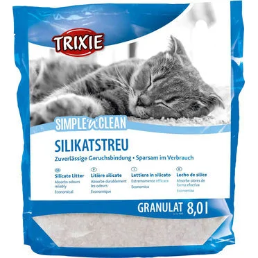Trixie Simple'n'Clean Silicaat Kattenbakvulling - 8 l - 2 Stuks