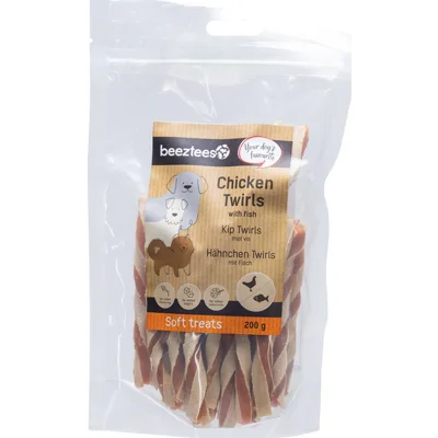 Beeztees Kip Twirls met Vis - 200 g