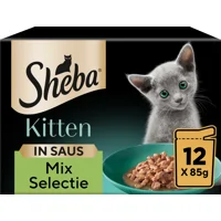 Sheba Kitten Mix Selectie in Saus - 12 x 85 g