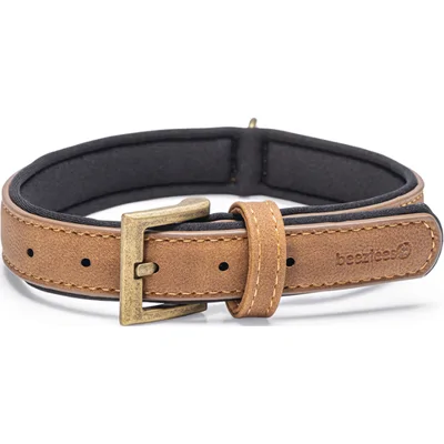 Beeztees Balacron Ax kunstleer bruin halsband hond 36-44cm x 20mm