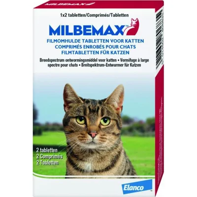 Milbemax ontworming kat vanaf 2 kilo, 2 tbl