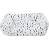 Trixie hondenmand mila hoekig pluche wit / grijs 50x40x12 cm