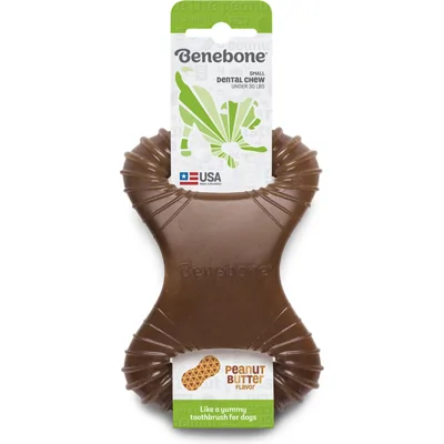 Benebone Dental Chew nylon kauwspeelgoed hond (pindakaassmaak) S