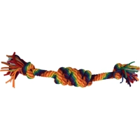 Flostouw Regenboog hondenspeelgoed 63cm - knoop