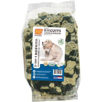 12x BF Petfood 3-in-1 Koekjes Look&Kruid 500 gr