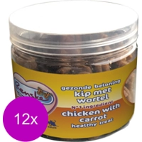 12x Renske Gezonde Beloning Hartjes Kattensnack Kip&Wortel 100 gr