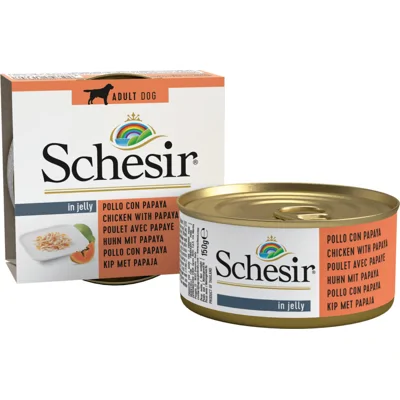 10x Schesir Hondenvoer Kip - Papaya 150 gr