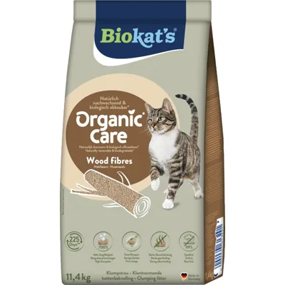 Biokat's Organic Care Wood Fibres kattenbakvulling 2 x 3 kg