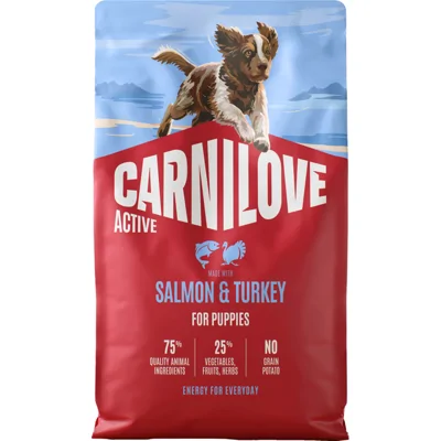 Carnilove Active Puppy - Zalm & Kalkoen - 12 kg