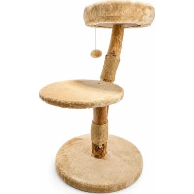 Brekz krabpaal Siam Natural Wood voor de kat Beige