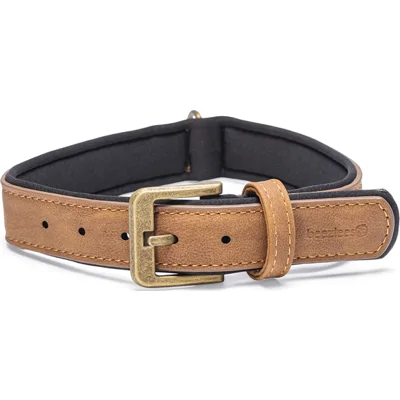 Beeztees Balacron Ax kunstleer bruin halsband hond 38-48cm x 25mm
