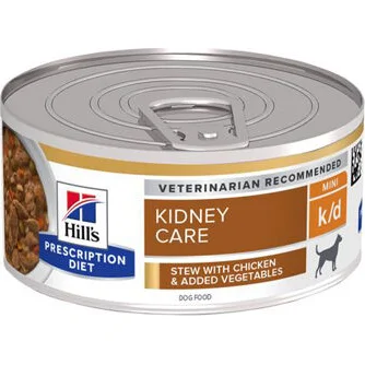 Hill's Prescription Diet k/d Kidney Care Stoofpotje voor hond met Kip & toegevoegde Groenten 156g blik
