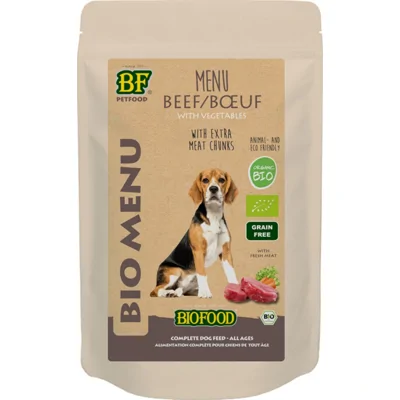 15x BF Petfood Biofood Organic Rund Menu 150 gr
