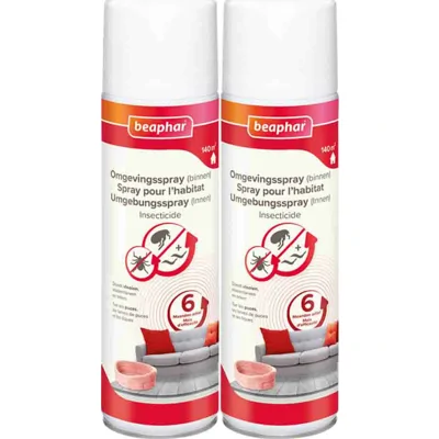 2x Beaphar Vlooienmiddel Omgevingsspray 500 ml