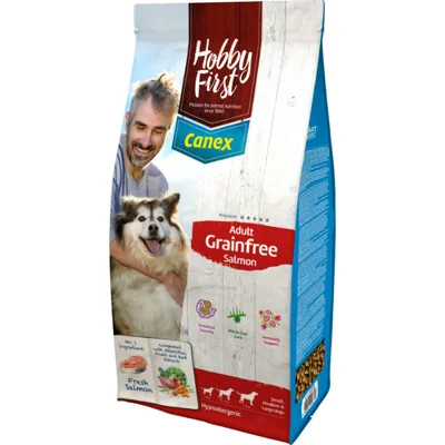 HobbyFirst Canex Adult Hondenvoer Salmon Grainfree 3 kg