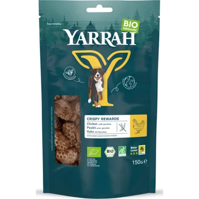 Yarrah Hond Bio Oven-Dried Chicken Crispy Rewards 150 gr