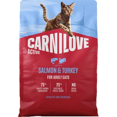 Carnilove Active Cat - Zalm & Kalkoen - 2 kg