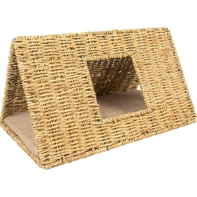 Duvo+ laguna zeegras kattentunnel triangel 50x30x27cm