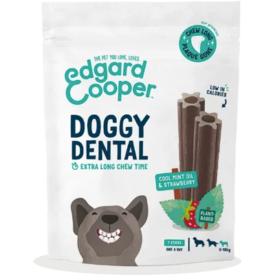 Edgard & Cooper Doggy Dental Munt & Aardbei Small 7 sticks