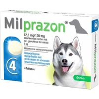 Milprazon ontworming grote hond 12,5mg - 2 tabletten product name