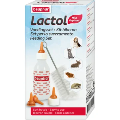 2x Beaphar Zuigflesje Voedingsset Lactol