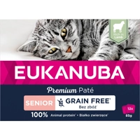Eukanuba Premium Paté Graanvrij Senior Kattenvoer Nat Zalm Multi-Pack 12 x 85 gr